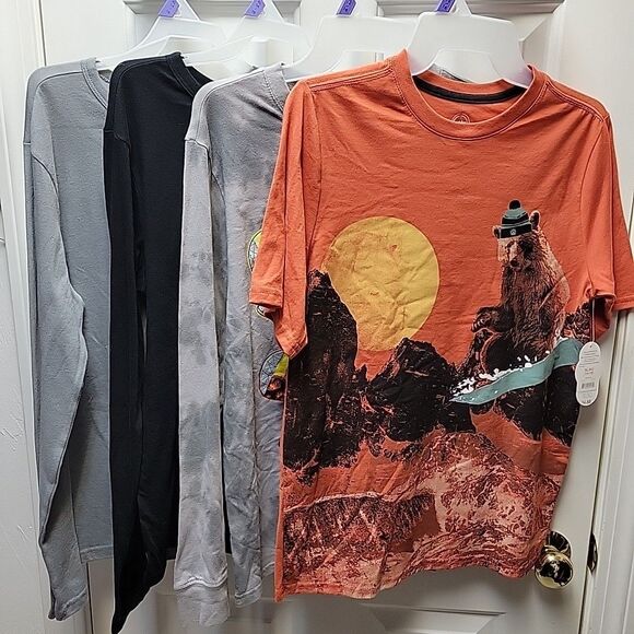 wonder nation Other - Lot of 4 Wonder Nation Boys T-Shirts XL 14/16 Surf Skate Orange Black Gray NEW